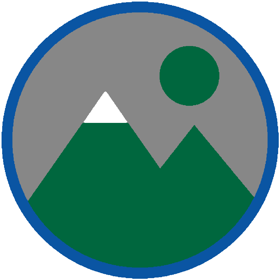 The mountain drawing redrawn in flat thread colors