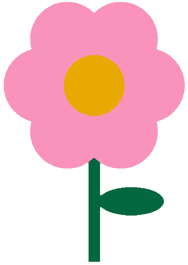 The flower redrawn in flat thread colors, without the JPEG blocks